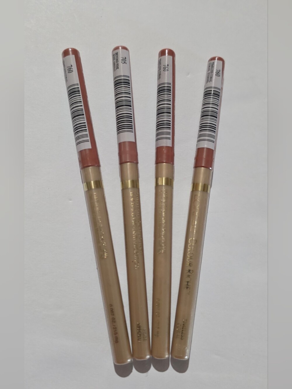 L'Oreal Colour Riche Anti-Feathering Lip Liner 4pc 705 760 NEW Sealed